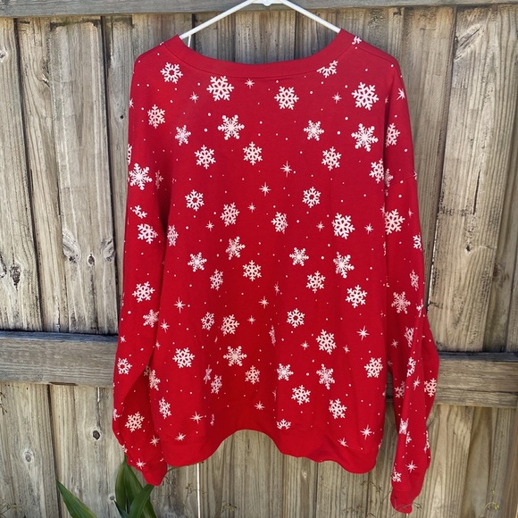 Disney Mickey and Minnie Kissmas Christmas Sweater. NWOT.  Size XXXL. Red - Picture 6 of 16